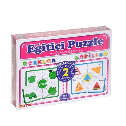 7194 Çark Puzzle Renkler Şekiller -Dıytoy