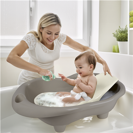 7270 Hippo Oyuncak Bebek Yıkama Küveti VE Desteği Stone Gri