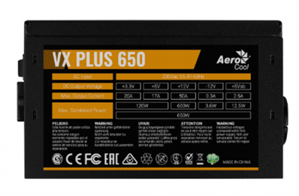 Aerocool AE-Vxp650 VX Plus 650W Aktif Pfc Güç Kaynağı