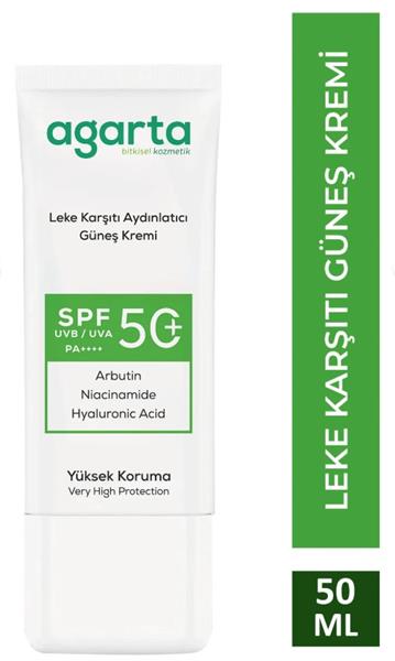 Agarta Doğal Güneş Kremi Leke Karşıtı Aydınlatıcı 50 Spf 50 Ml