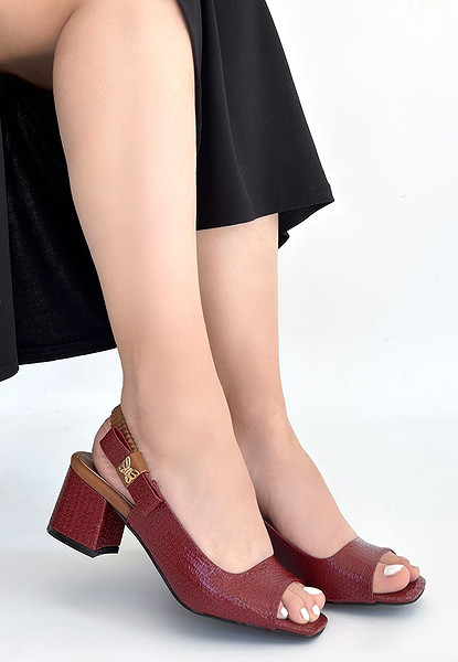 Alessi Bordo  Rugan Topuklu Ayakkabı