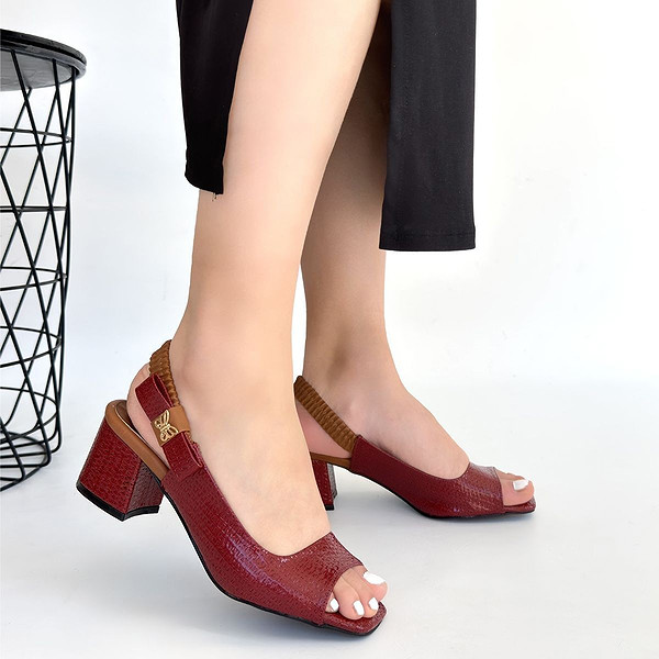 Alessi Bordo  Rugan Topuklu Ayakkabı