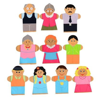 And-5001  İnsanlar Kukla Seti 10 LU