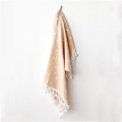 Andywawa AC24514 Müslin Smil All Day 95X85 Bebek Battaniye Beige