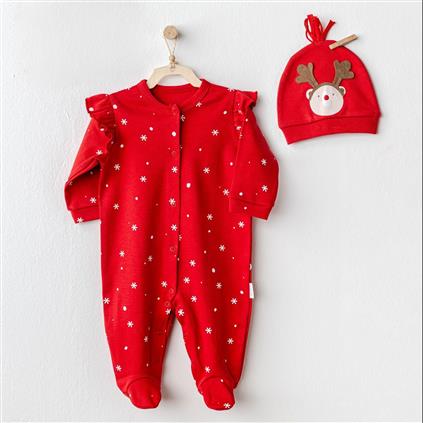 Andywawa AC25328 Happy Newyear Bebek Tulum Takım Red