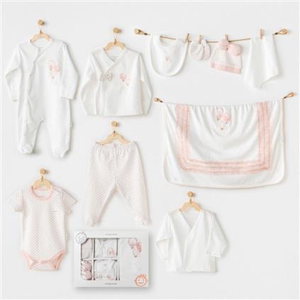 Andywawa AC25551 Newborn Set Pınk Baloons 10'Lu Hastane Çıkışı Ekru