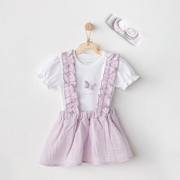 Andywawa AC25577 Magical Butterfly 3'Lü Takım Lila