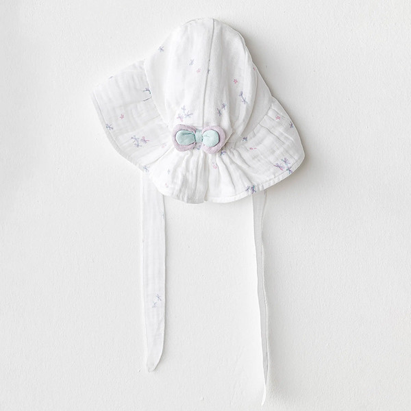 Andywawa AC25580 Magical Butterfly Müslin Bebek Şapka White