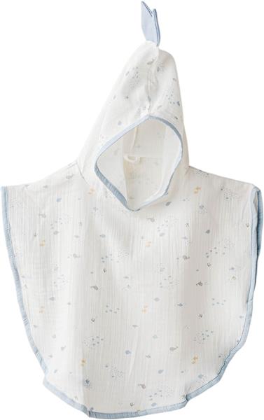 Andywawa AC25612 Ocean İs My Happy Place Müslin Panço White