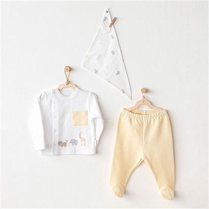 Andywawa AC25807  Little King 3'Lü Zıbın Set Yellow