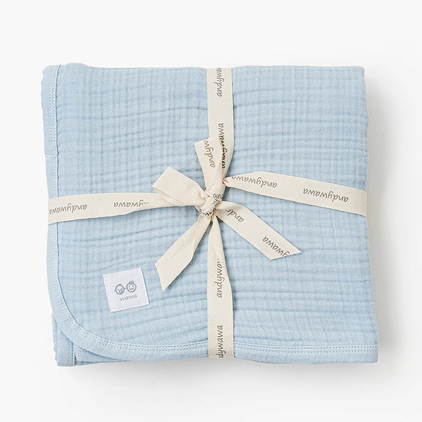Andywawa AC25870 Müslin Home Bebek Battaniye 105*120 Blue