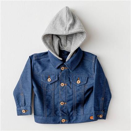 Andywawa AC25936 Jacket Casual Bebek Ceket İndigo