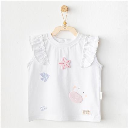 Andywawa AC25969 Casual Bebek Tshırt White