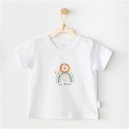 Andywawa AC25977 Casual Bebek Tshirt White