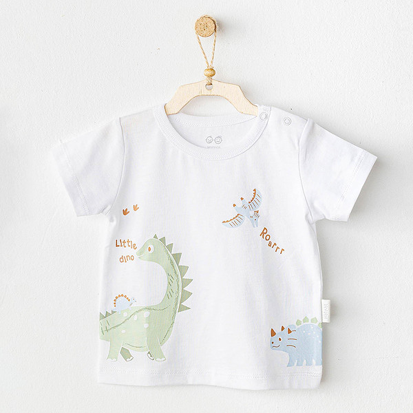 Andywawa AC25978 Casual Bebek Tshırt White