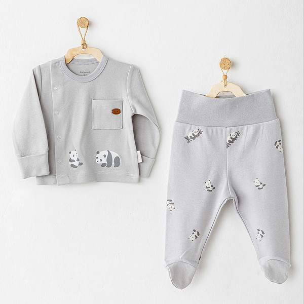 Andywawa AC26024 Keep Smiling 2'Li Zıbın Takım Grey