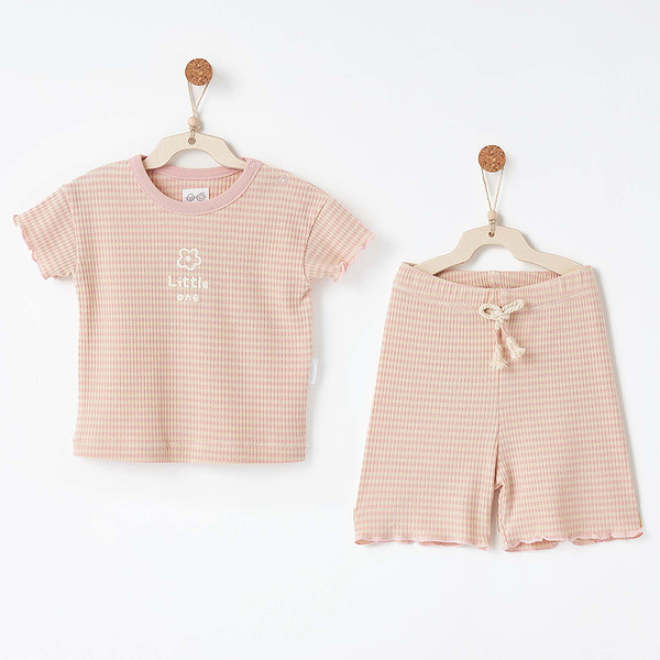 Andywawa AC26674 Bamboo Striped 2Li Takım Pink