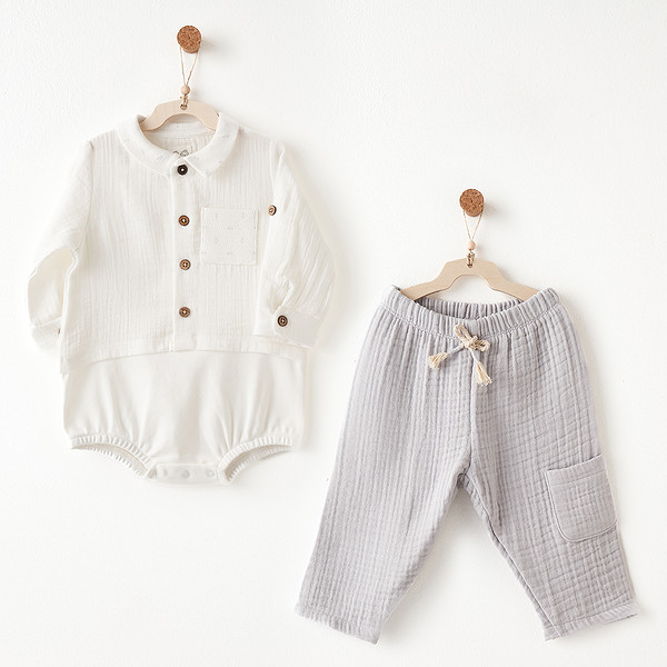 Andywawa AC26706 Gentelman 2Li Takım Grey