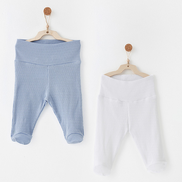 Andywawa AC26764 Special Modal 2Li Pantolon Blue White