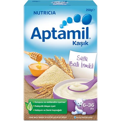 Aptamil Kaşık Sütlü Ballı İrmikli Kaşık Maması 250 Gr