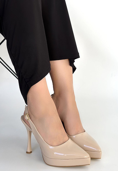 Arim Bej Rugan Platform Topuk Ayakkabı