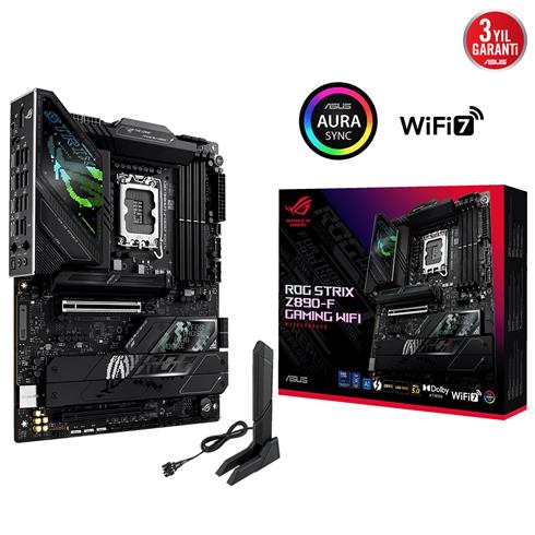 Asus Rog Strıx Z890-F Gamıng Wıfı Ddr5 8600MT/S 1Xhdmı 1Xdp 2Xusb Type-C 5XM.2 Atx 1851P(Intel Ultra Processors Serıes2)