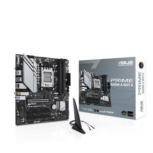 Asus Prıme B650M-A Wıfı II Ddr5 6400Mhz 1Xvga 1Xhdmı 1Xdp 2XM.2 Usb 3.2 Matx AM5(Amd AM5 9000/8000/7000 Seri İle Uyumlu)