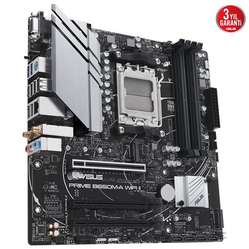 Asus Prıme B650M-A Wıfı II Ddr5 6400Mhz 1Xvga 1Xhdmı 1Xdp 2XM.2 Usb 3.2 Matx AM5(Amd AM5 9000/8000/7000 Seri İle Uyumlu)