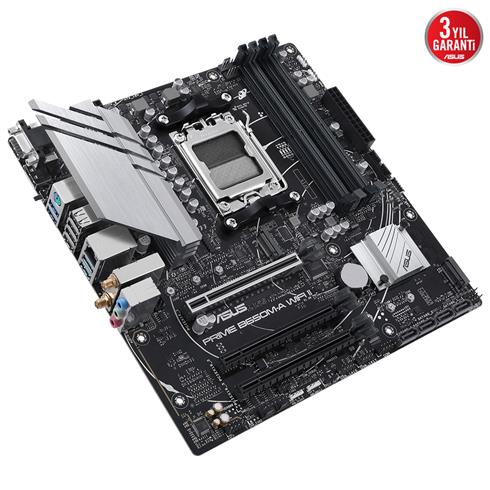 Asus Prıme B650M-A Wıfı II Ddr5 6400Mhz 1Xvga 1Xhdmı 1Xdp 2XM.2 Usb 3.2 Matx AM5(Amd AM5 9000/8000/7000 Seri İle Uyumlu)
