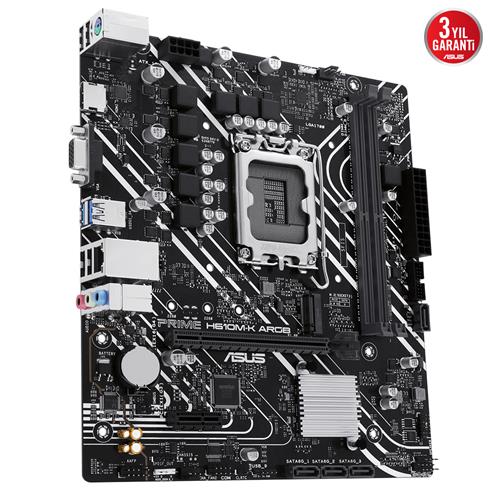 Asus Prıme H610M-K Argb Ddr5 5600Mhz 1Xvga 1Xhdmı 1XM.2 Usb 3.2 Matx 1700P (12. / 13. VE 14. Nesil İşlemci Uyumlu)