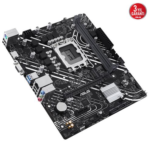 Asus Prıme H610M-K Ddr5 5600Mhz 1Xvga 1Xhdmı 1XM.2 Usb 3.2 Matx 1700P (12. / 13. VE 14. Nesil İşlemci Uyumlu)