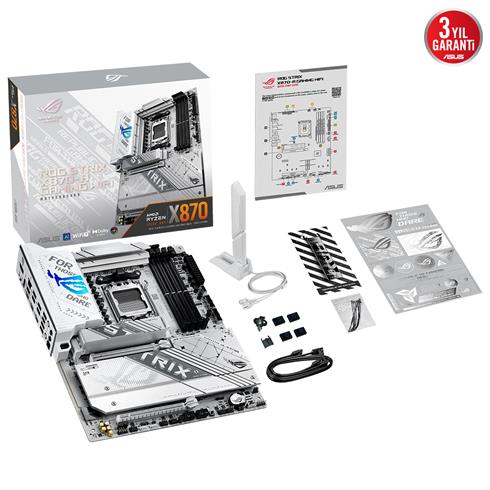 Asus Rog Strıx X870-A Gamıng Wıfı Ddr5 8000Mhz 1Xhdmı 1Xdp 4XM.2 2Xusb4 AM5 Atx (Amd AM5 9000/8000/7000 Seri İle Uyumlu)