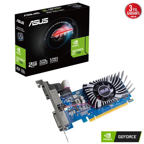 Asus Geforce GT730-2GD3-Brk-Evo 2GB Ddr3 64Bıt 1Xvga 1Xhdmı 1Xdvı Ekran Kartı