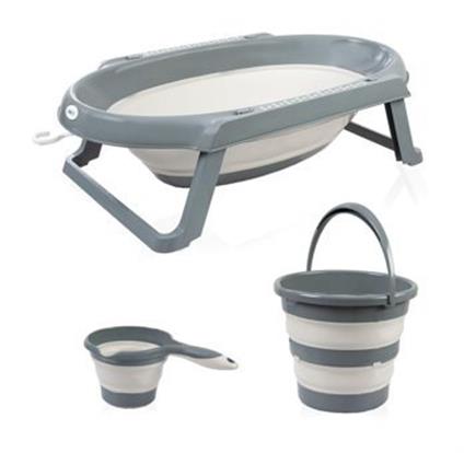 Babyjem Katlanır Banyo 3'Lü Küvet Seti 765 Antrasit