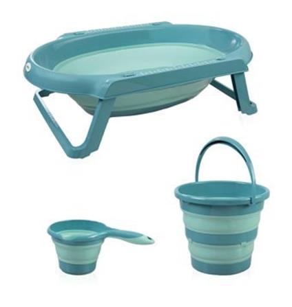 Babyjem Katlanır Banyo 3'Lü Küvet Seti 765 Turkuaz