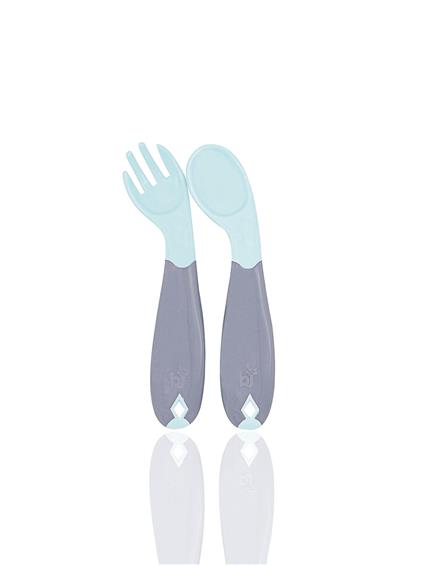 Babyjem Açılı Mama Kaşık Çatal Takımı 703 Yeşil