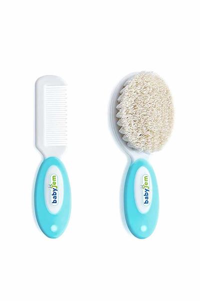Babyjem Doğal Kıl Fırça Tarak Seti 519 Mavi