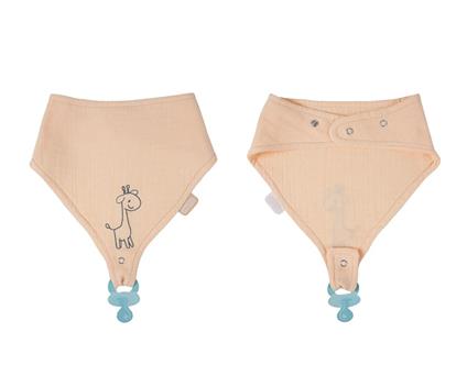 Babyjem Emzik Askılı Müslin Önlük 837 Somon