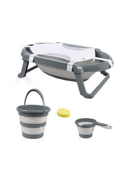 Babyjem Katlanır Banyo 5'Li Küvet Seti 596 Antrasit