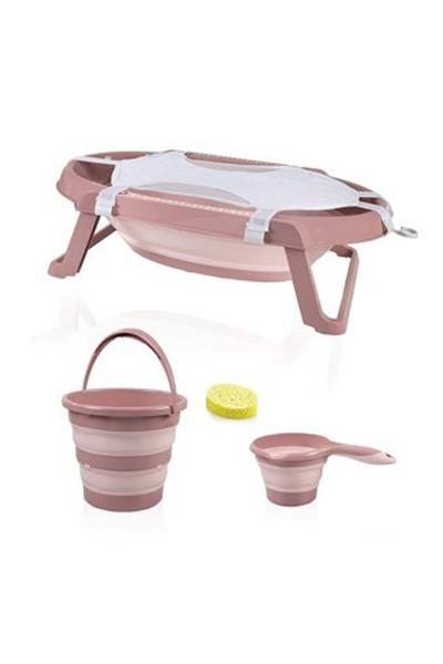 Babyjem Katlanır Banyo 5'Li Küvet Seti 596 Somon