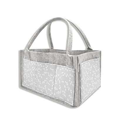 Babyjem Keçe Anne Bebek Bakım Çantası 772 Gri Çiçek