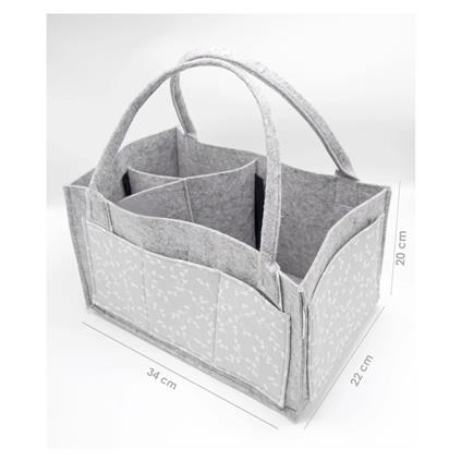 Babyjem Keçe Anne Bebek Bakım Çantası 772 Gri Çiçek