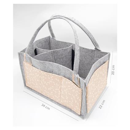 Babyjem Keçe Anne Bebek Bakım Çantası 772 Somon Çiçek