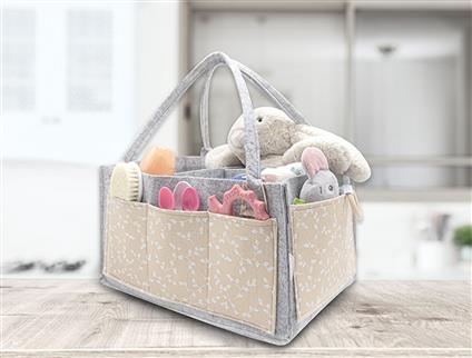 Babyjem Keçe Anne Bebek Bakım Çantası 772 Somon Çiçek