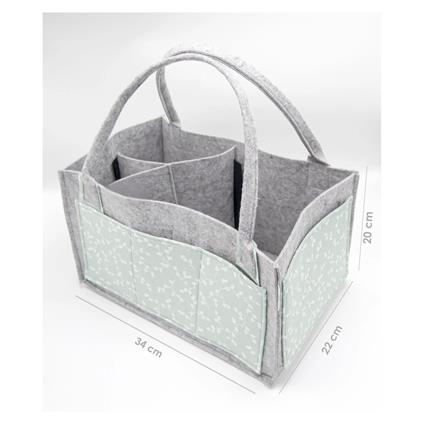 Babyjem Keçe Anne Bebek Bakım Çantası 772 Yeşil Çiçek