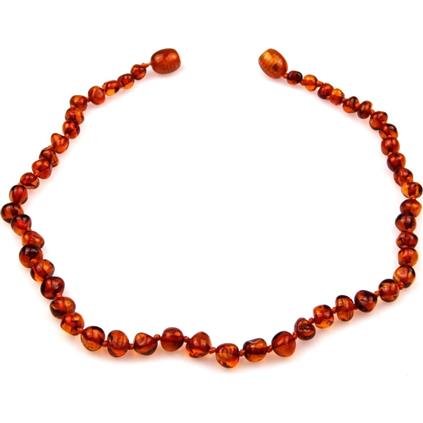 Babyjem Kehribar Bebek Kolyesi 587 Koyu Bej