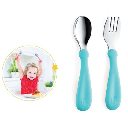 Babyjem Paslanmaz Çelik Çatal Kaşık Seti 522 Turkuaz