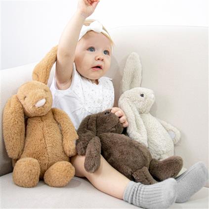 Babyjem Uyku Arkadaşım Oturabilen Tavşan 30 Cm 730 Açık Kahve