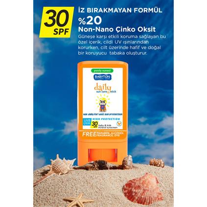 Babyton Bebek Ve Çocuklar İçin Günlük Güneş Koruyucu Stick 20 Gr