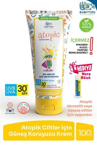 Babyton Atopik Ciltler İçin Güneş Koruyucu Krem 100 Ml